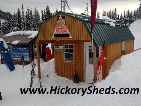 Hickory Sheds Lofted Front Porch Ski Shack