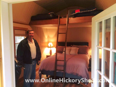Hickory Sheds Lofted Tiny Room Finished Interior